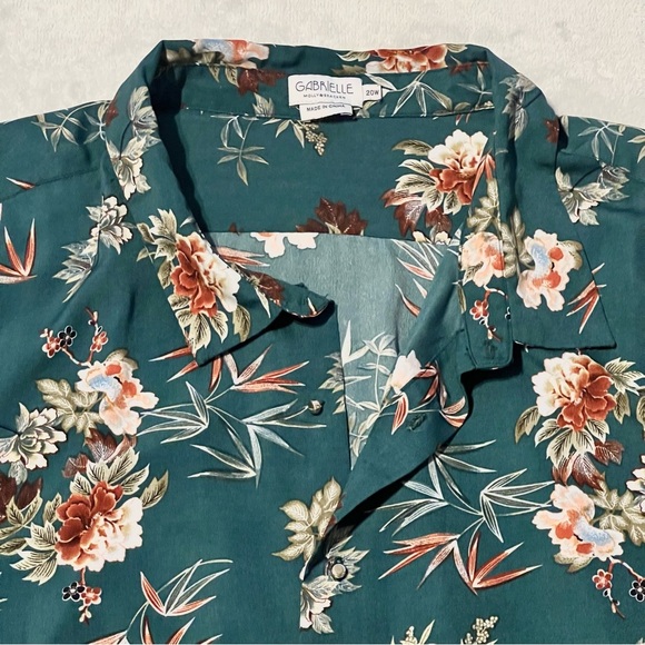 25. Molly Bracken Womens Emerald Green Floral Long Sleeve Blouse Spring Office - Picture 4 of 10